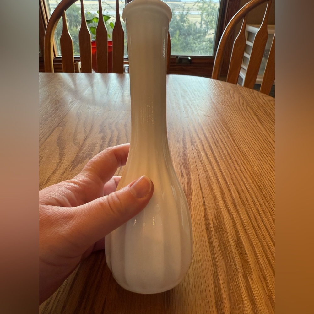 Vintage White Milk Glass Bud Vase